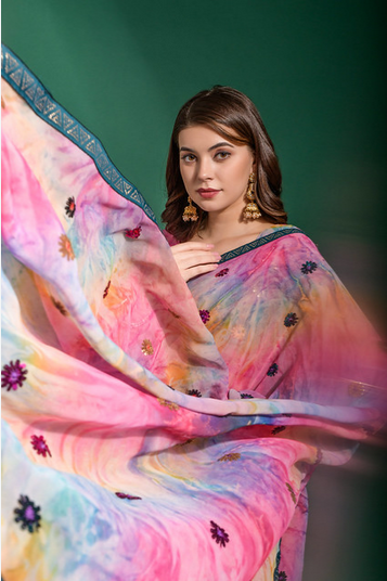 Malti Seq Prizam Georgette Party Wear Sarees Catalog